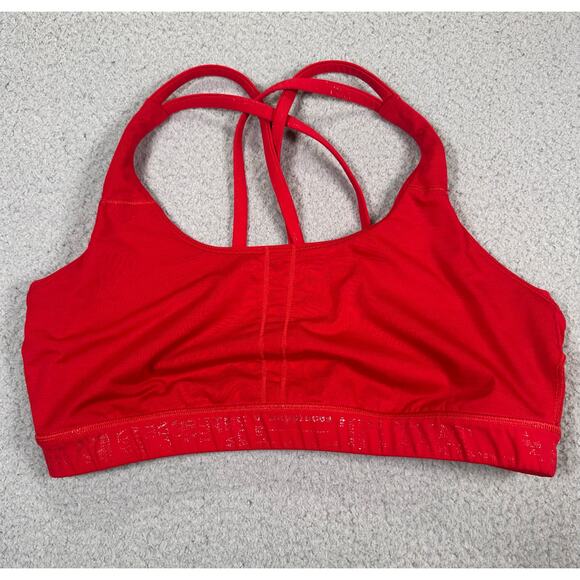 Lululemon Energy Bra Manifesto 20YR Women’s 12 Foil Dark Red B/C Strappy Sport - Picture 5 of 10